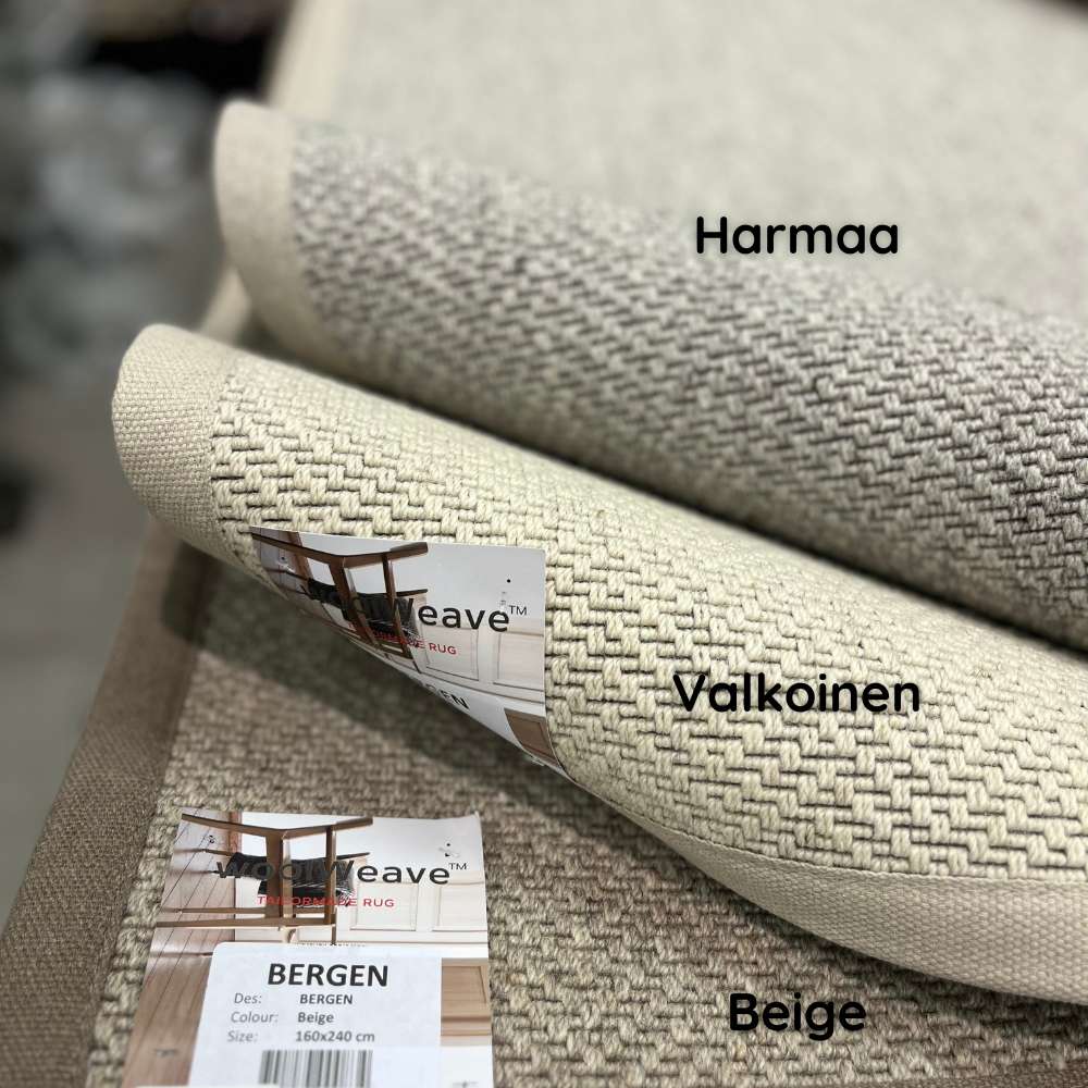 Narma BERGEN villamatto, omalla mitalla - valkoinen