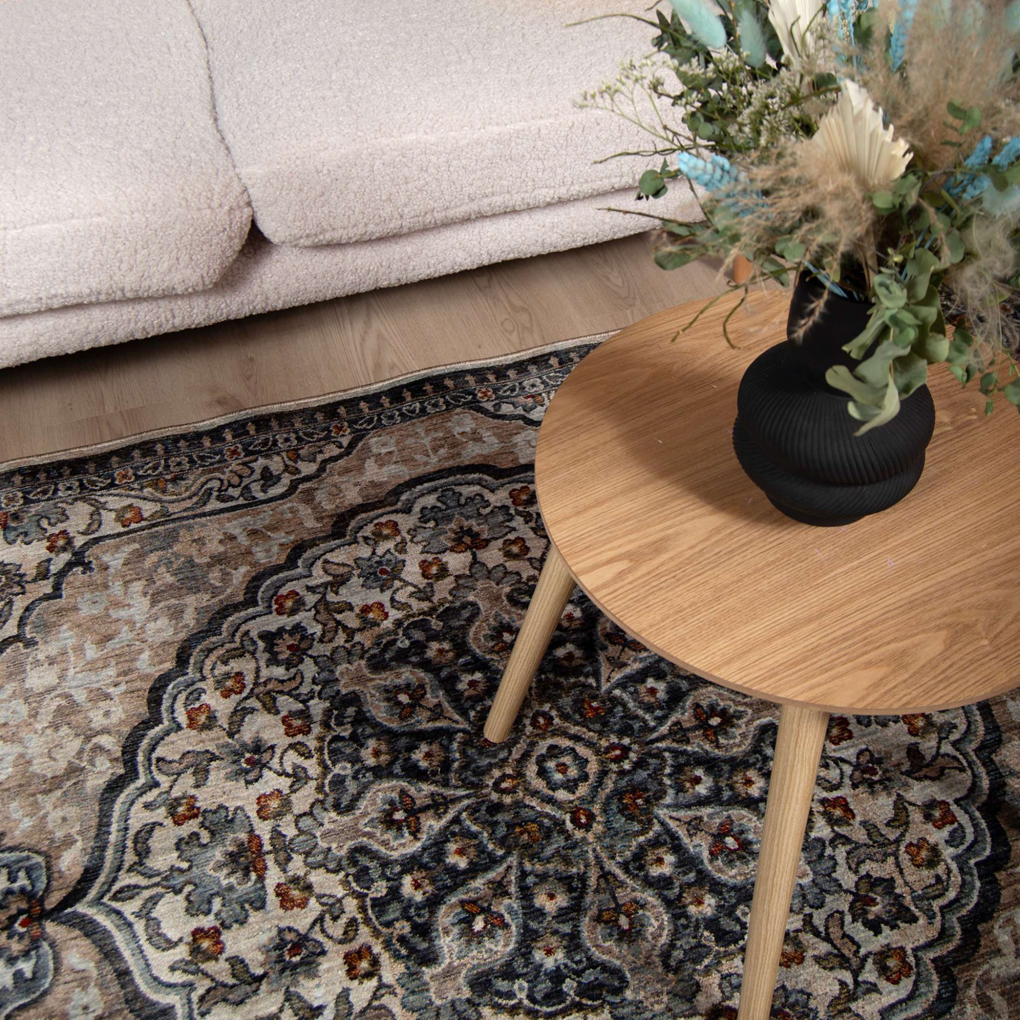 Noda itämainen matto - sininen-beige