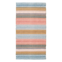 Polkka puuvillamatto - sininen-roosa