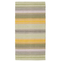 Polkka puuvillamatto - vihreä-keltainen