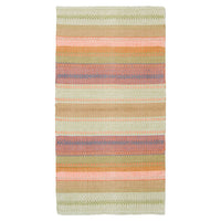 Polkka puuvillamatto - vihreä-oranssi